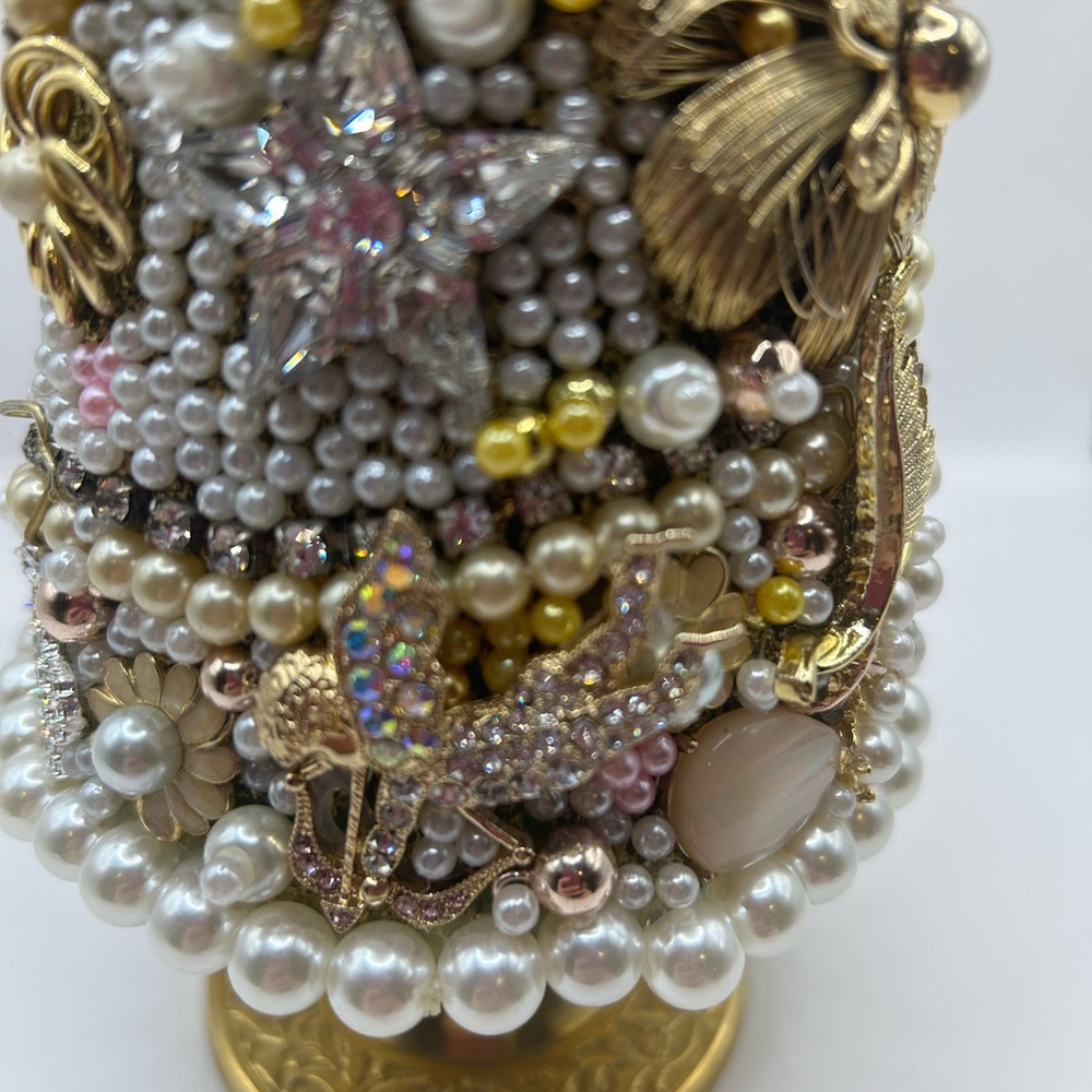 Hand Crafted Upcycled Vintage to Modern Jewelry Christmas Tree - Picture 10 of 13